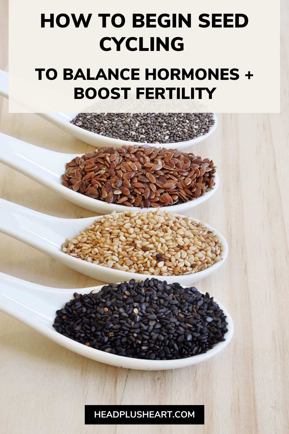 How to begin seed cycling to balance hormones + boost fertility. By Dr. Rachel Low.